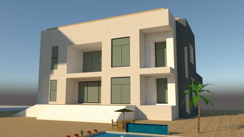 architecture house model plus guest house 3D model_20