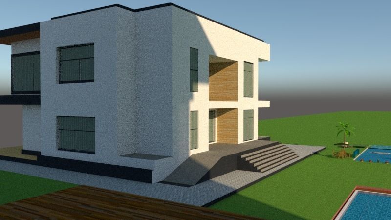 architecture house model plus guest house 3D model_28