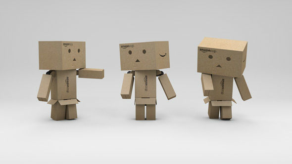 Rigged Danbo Amazon Cardboard Character with Controllers Low-poly 3D model_2