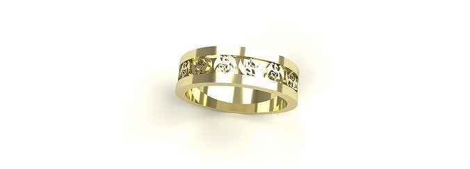 Dragon Band Ring Size 8 Gold Silver Platinum Jewelry 3D print model