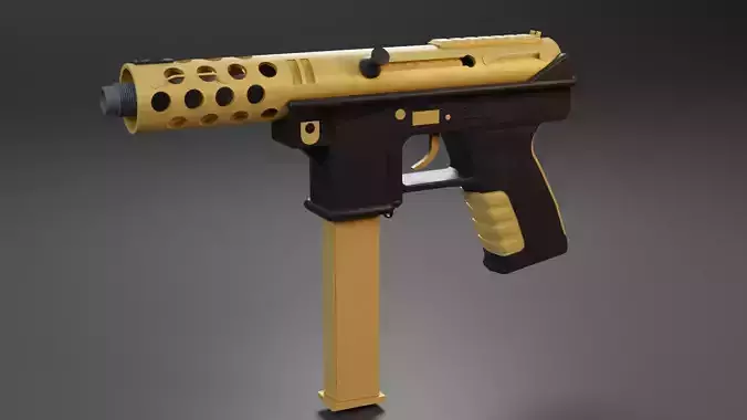 Tec - 9 pistol PBR gameready