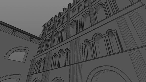 Taq Kasra Persian Temple and Palace Low-poly 3D model_6