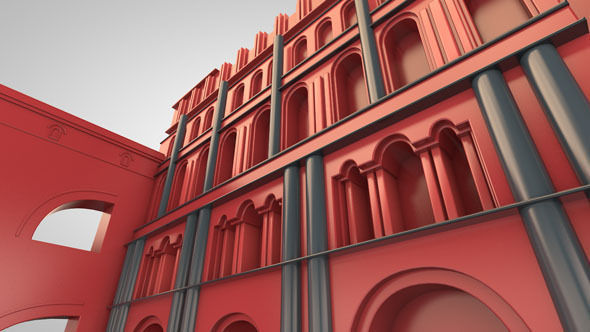Taq Kasra Persian Temple and Palace Low-poly 3D model_4