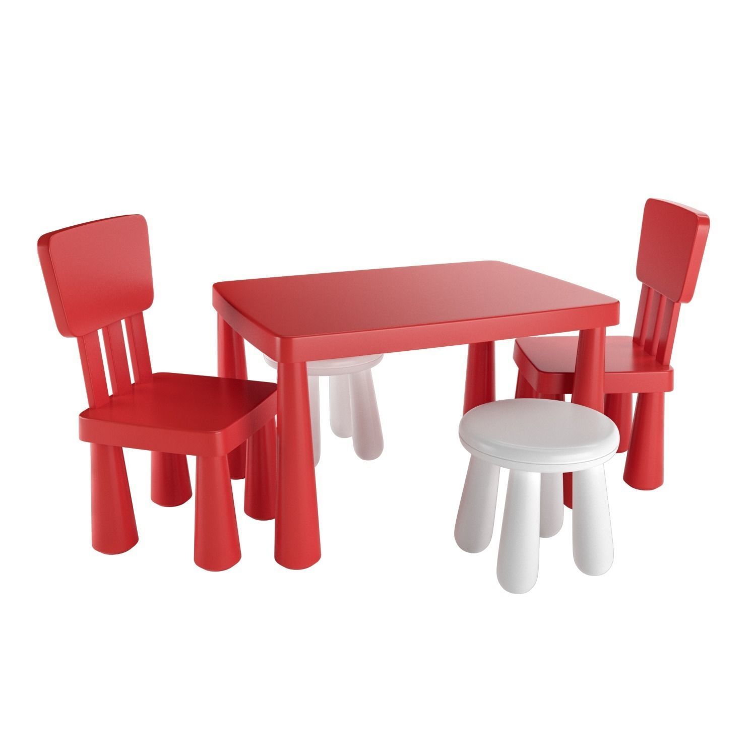Childrens chair  Childrens table Mammut 3D model_2