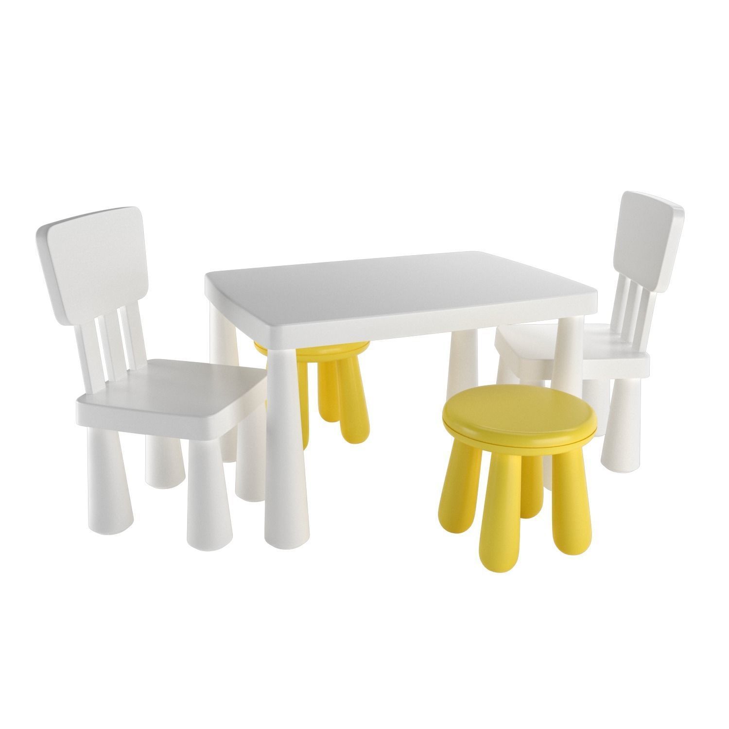 Childrens chair  Childrens table Mammut 3D model_1