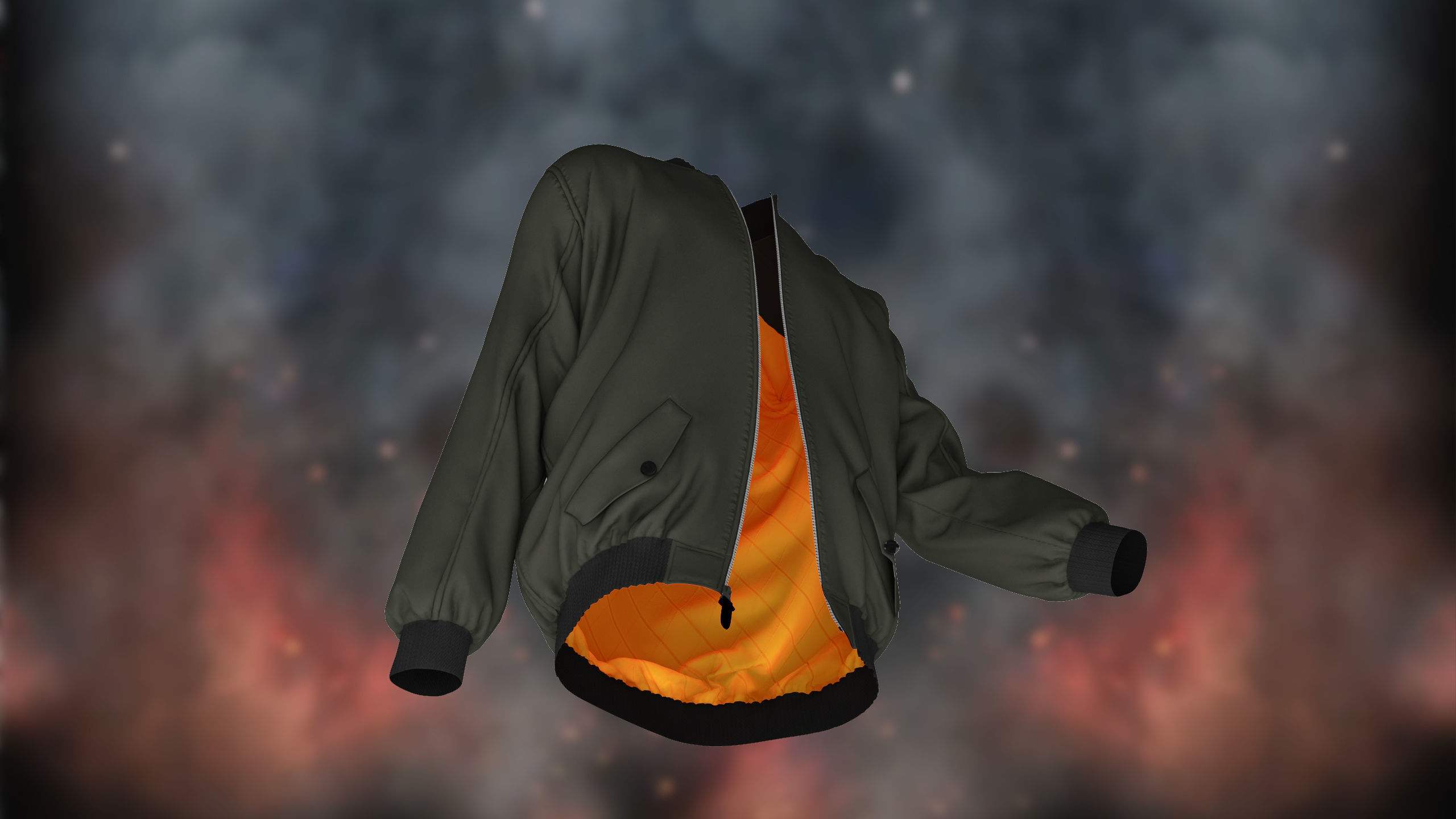 Bomber Jacket 3D model_2