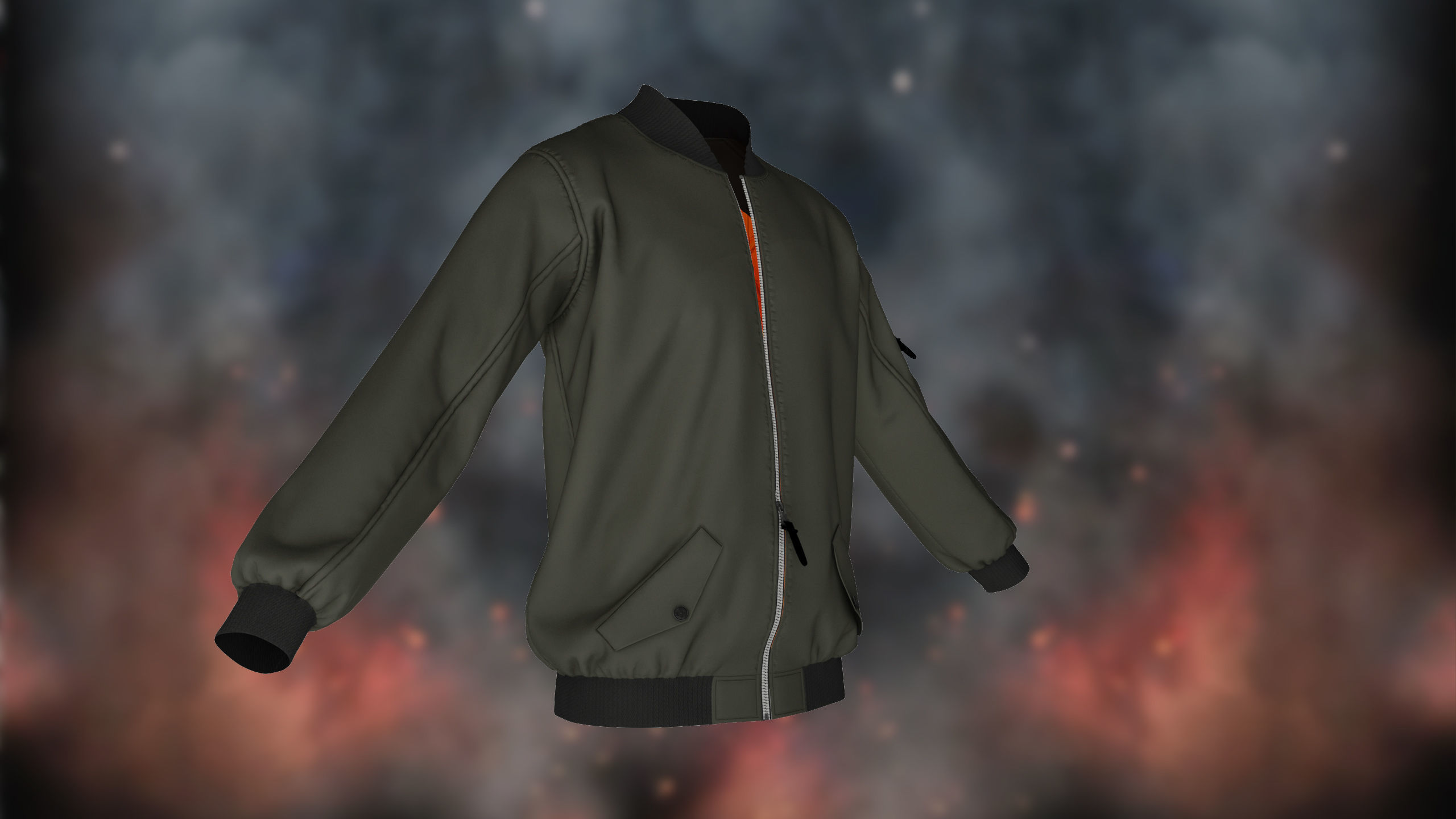 Bomber Jacket 3D model_6