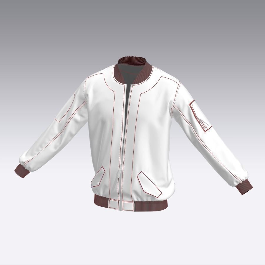 Bomber Jacket 3D model_13