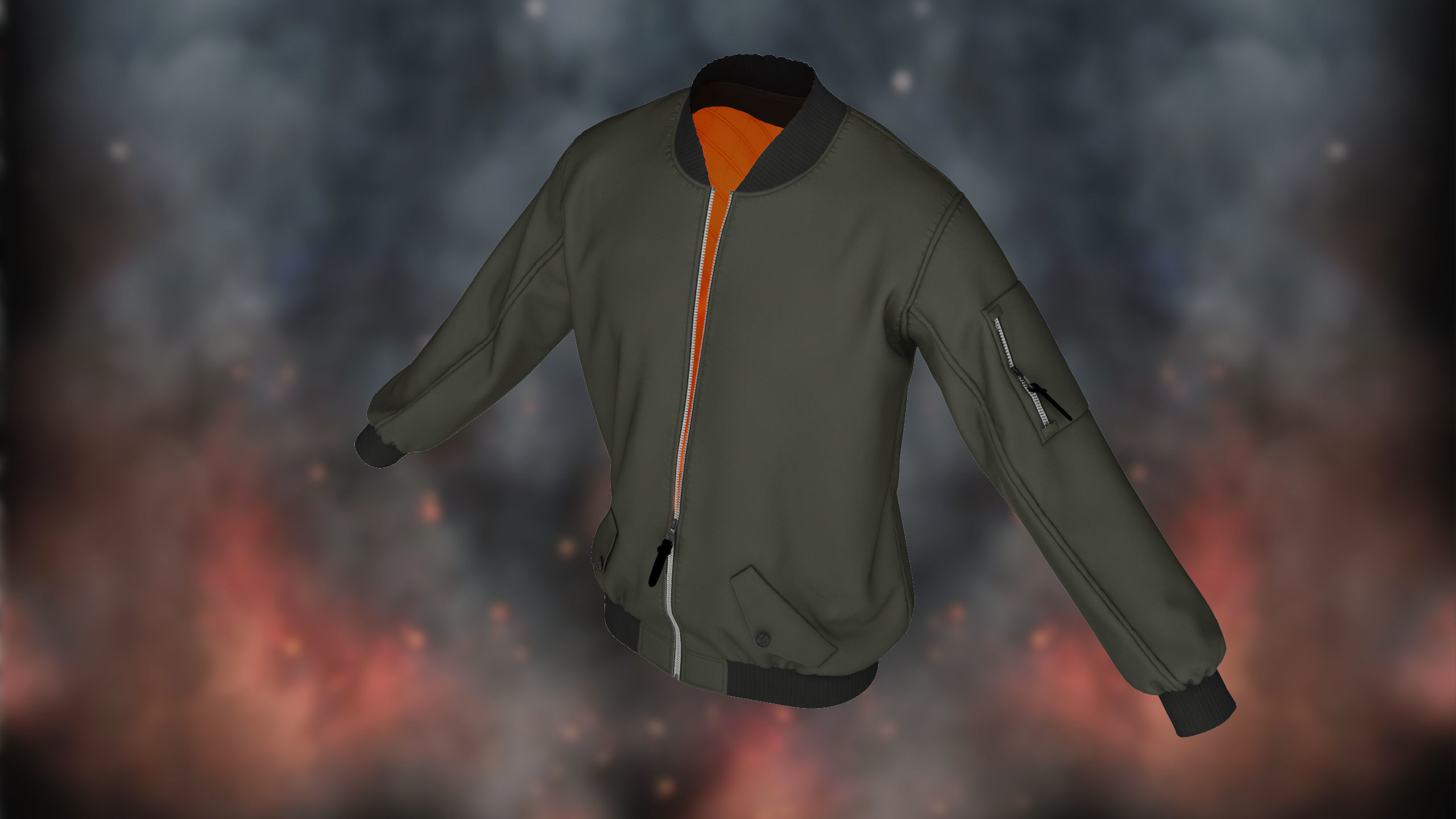 Bomber Jacket 3D model_9