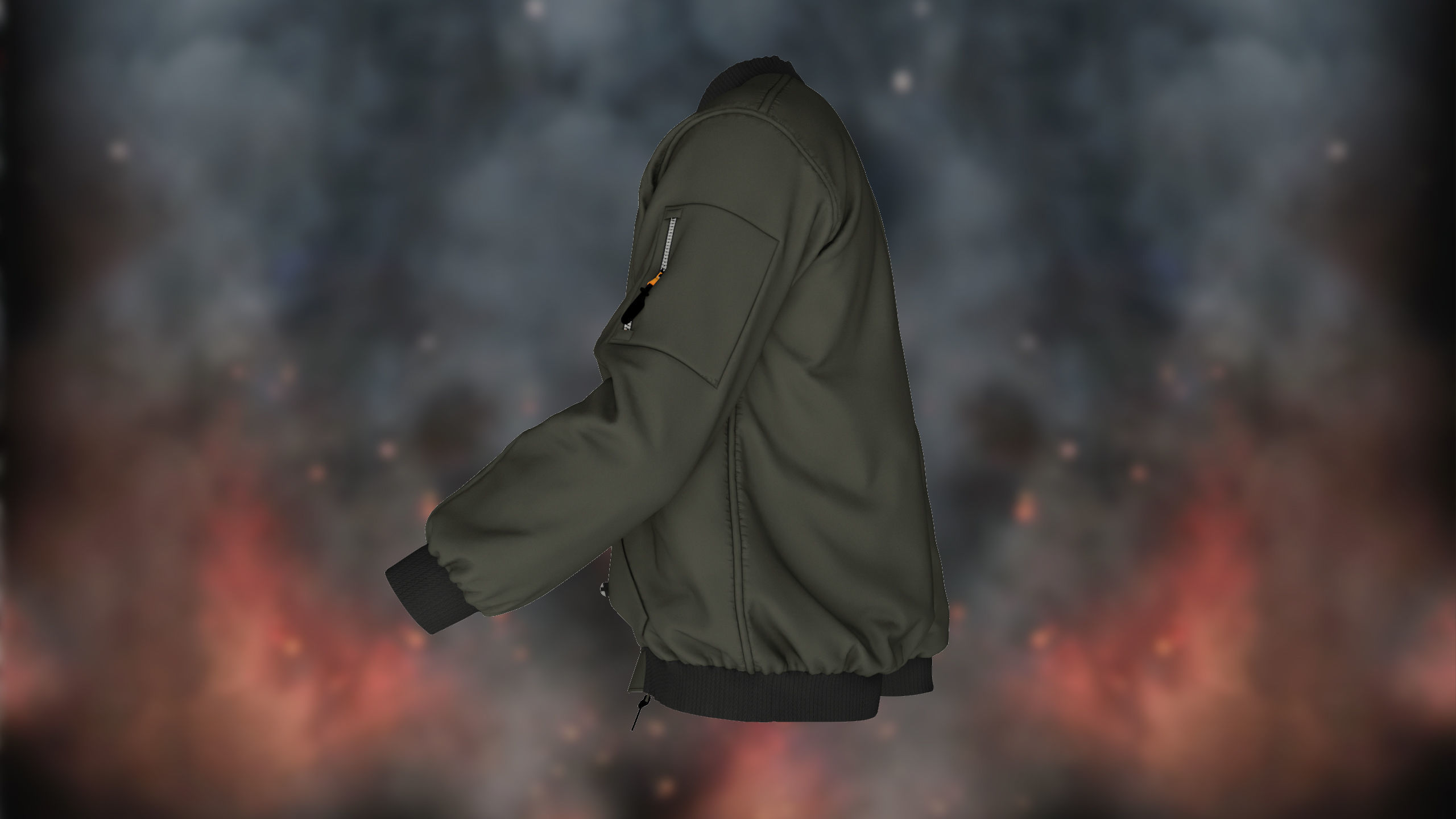 Bomber Jacket 3D model_4