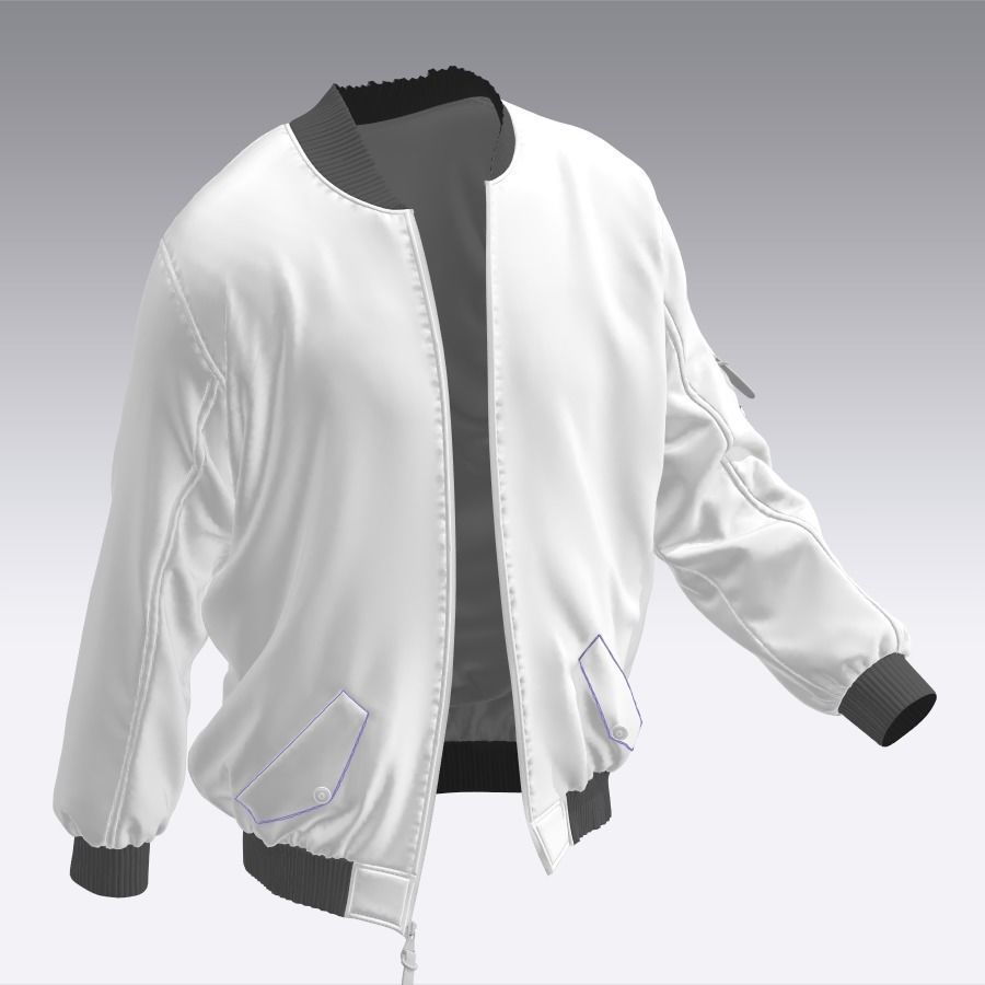 Bomber Jacket 3D model_12