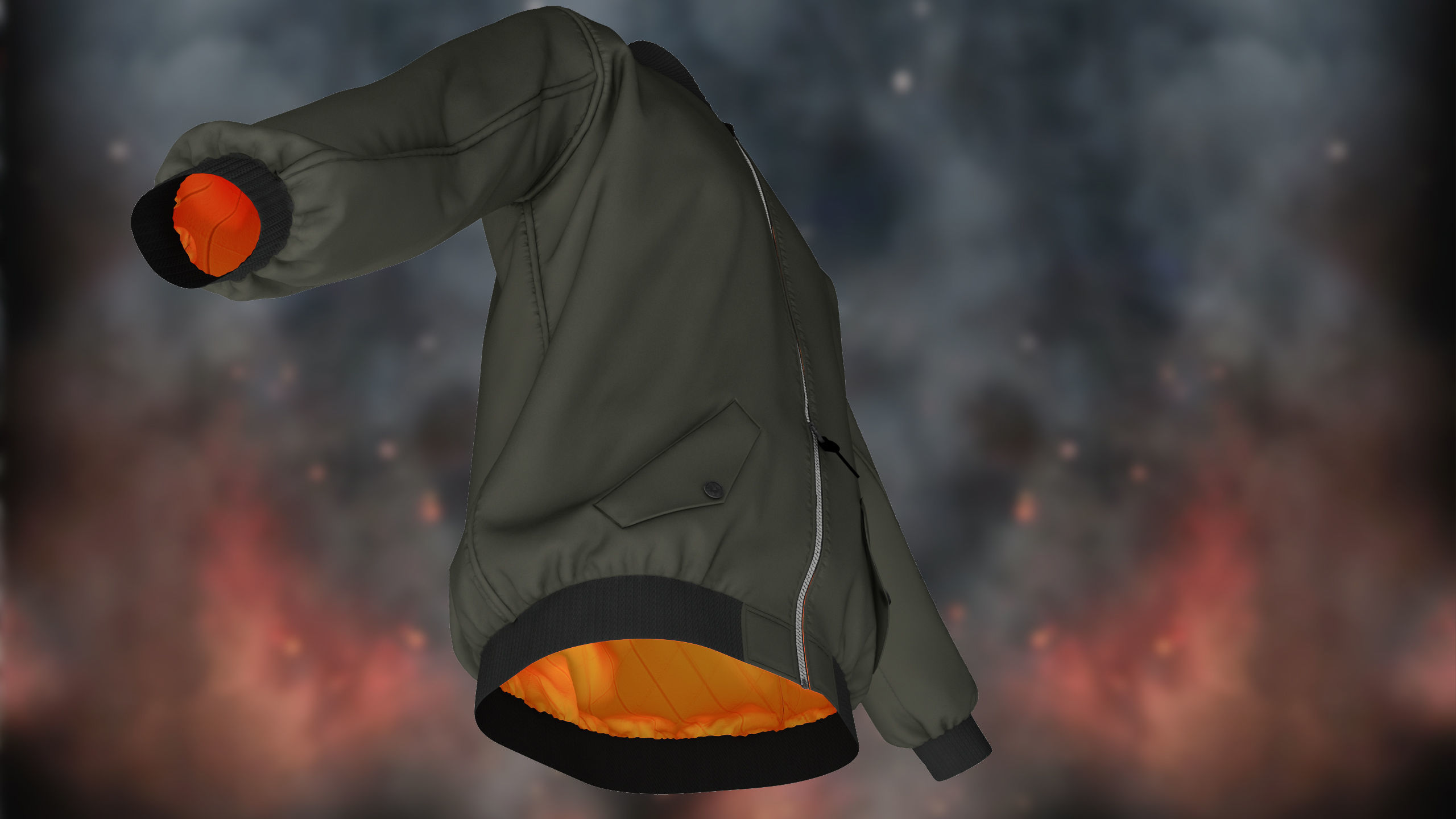 Bomber Jacket 3D model_10