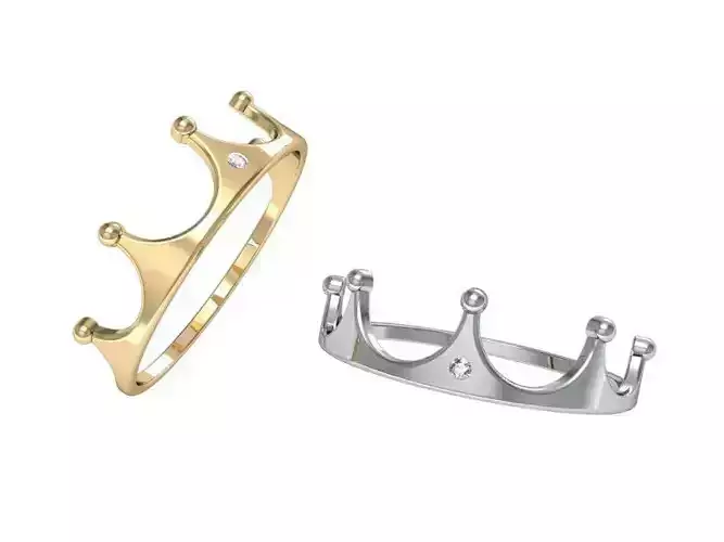 Rings crown with diamond 8 sizes