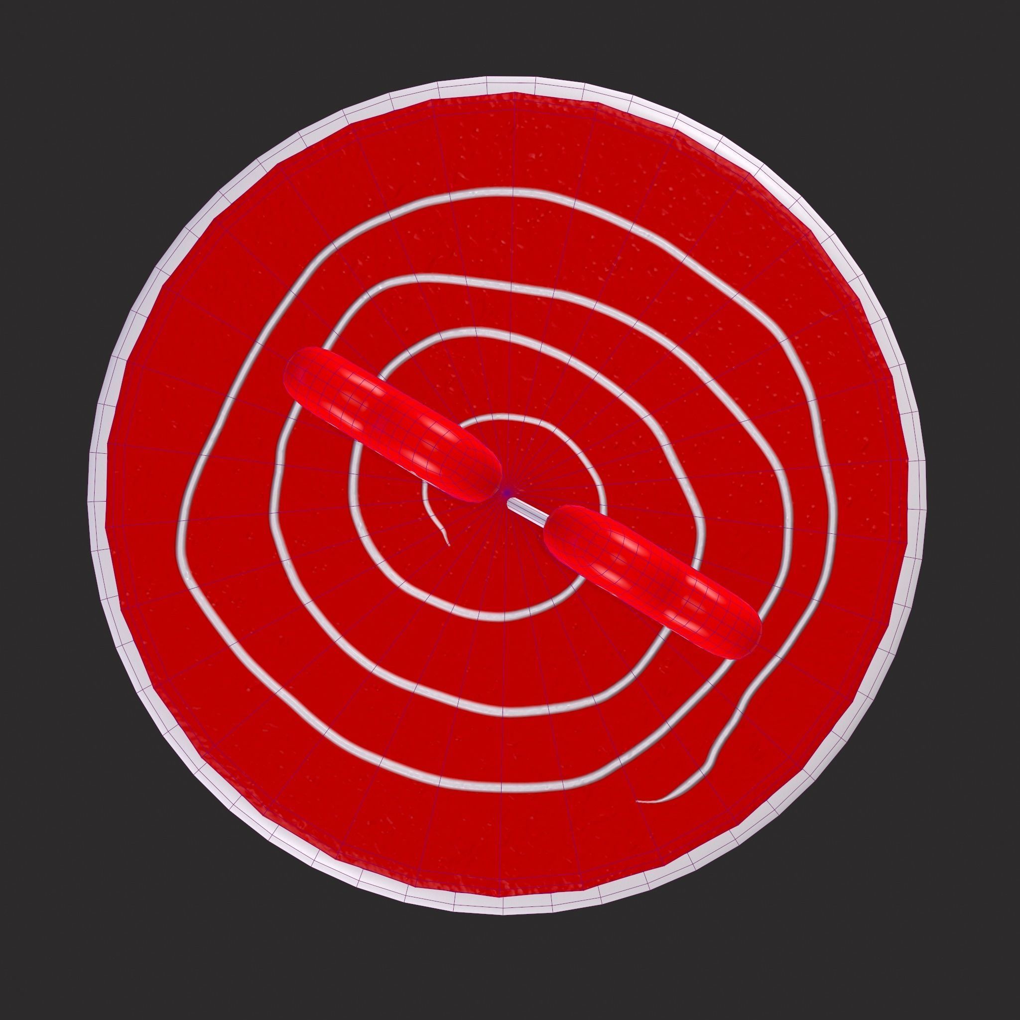 Layered Valentines Cake  Low-poly 3D model_12