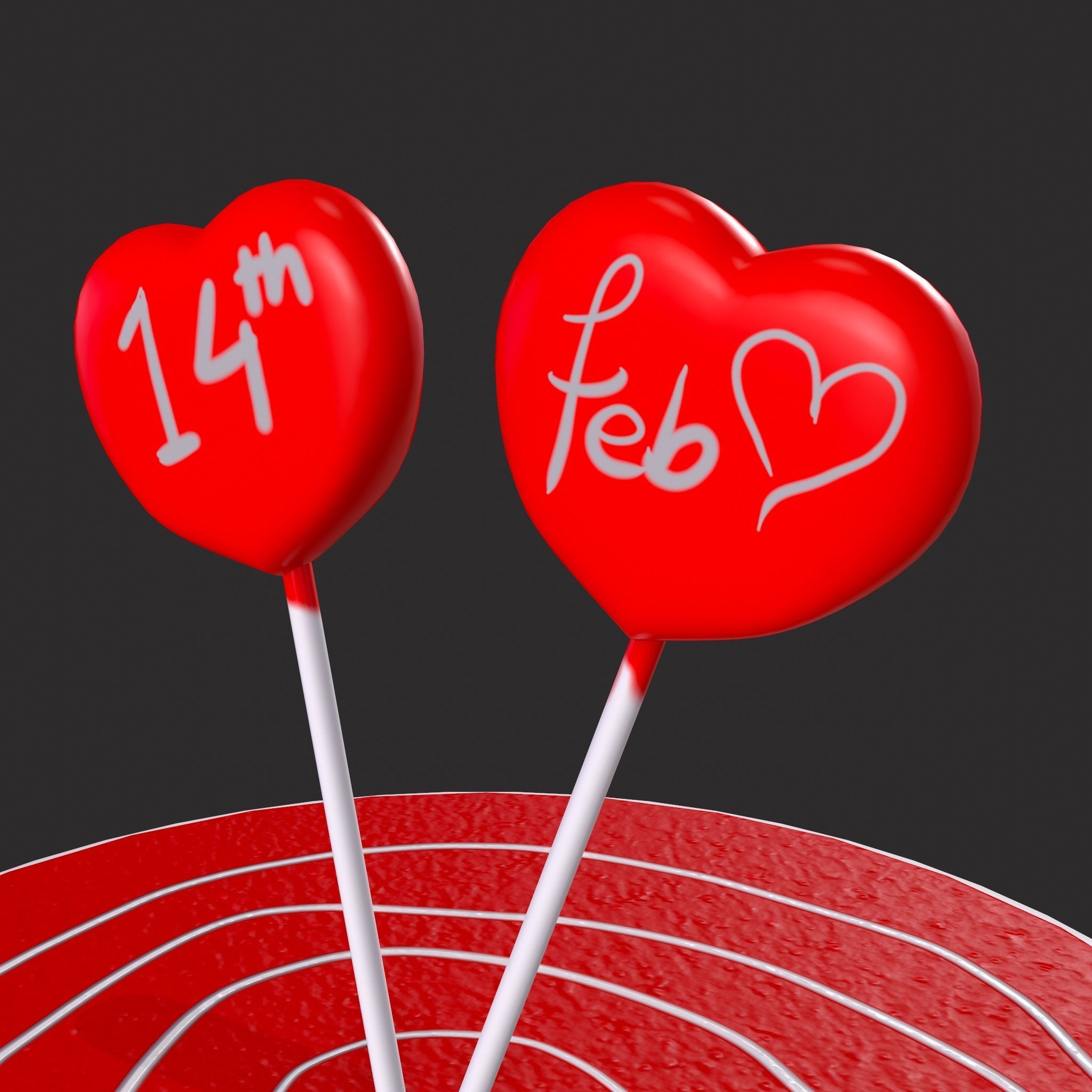 Layered Valentines Cake  Low-poly 3D model_9