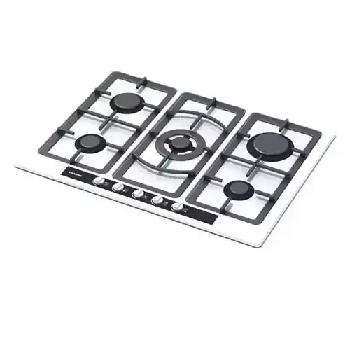 White And Black Gas Stove Top