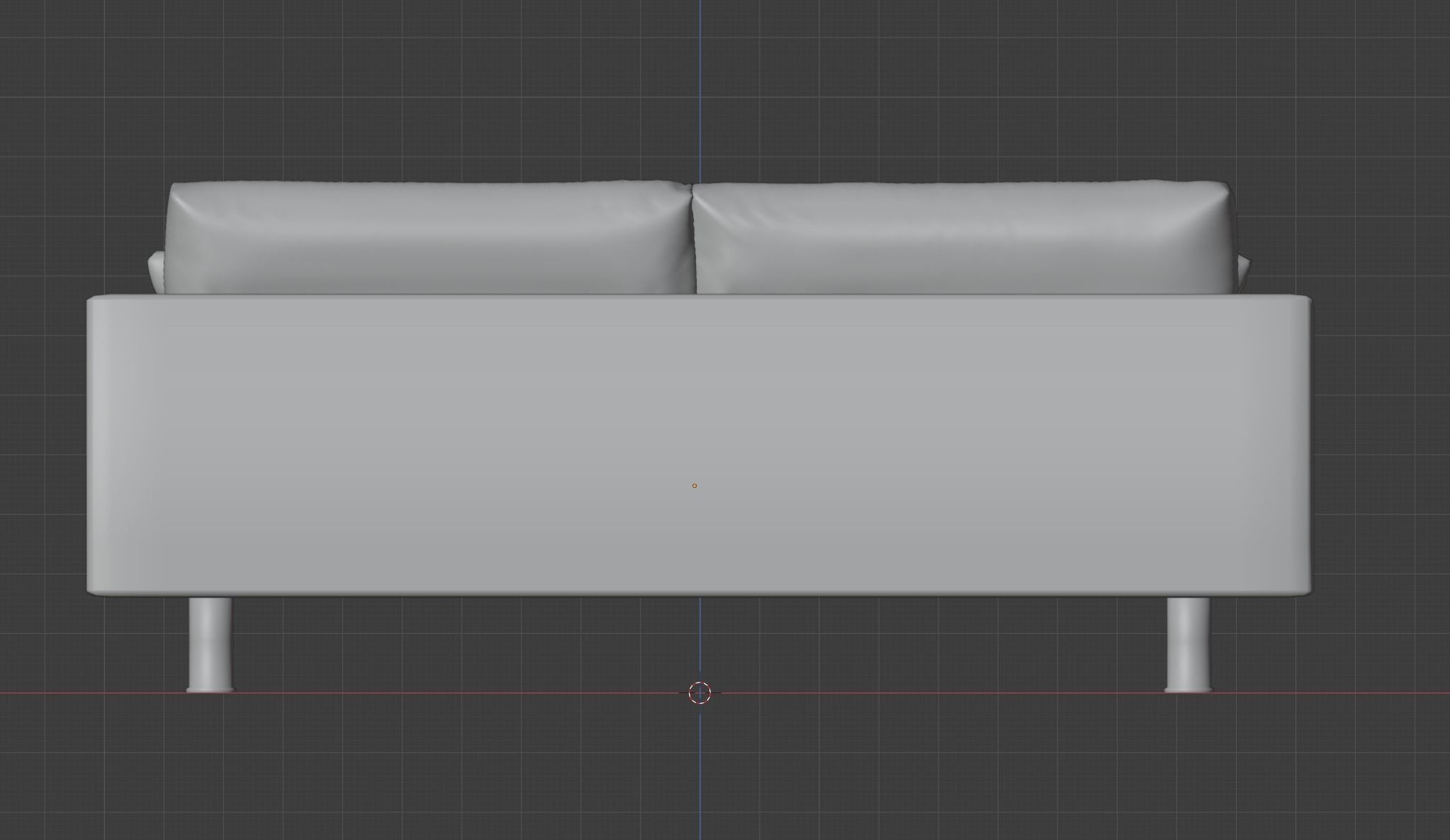 Green Loveseat Sofa with Pillows - Game Ready 3D Model Low-poly 3D model_6