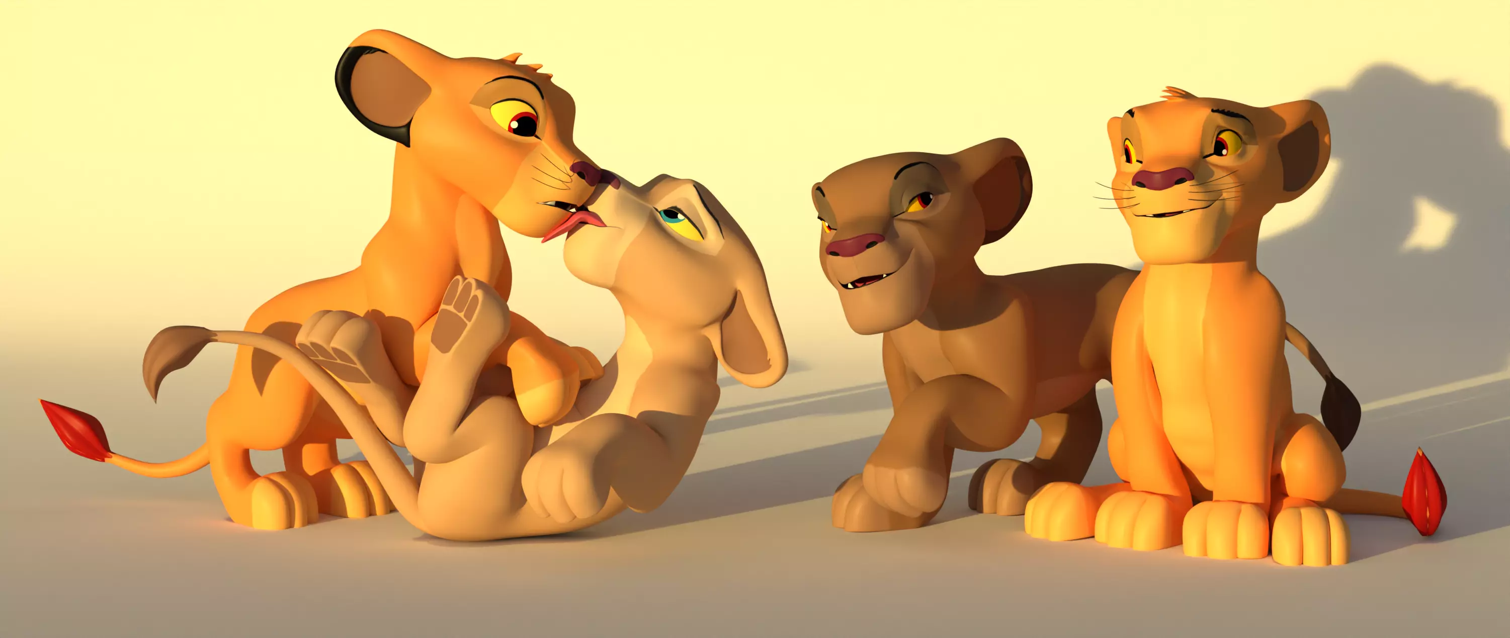Disney Lion Cubs 3D model