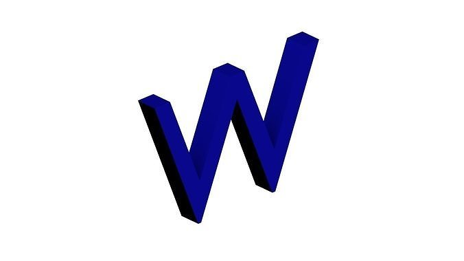 Uwanile Letter W Dimensions 3 cm Tall per 5 mm deep Free 3D print model