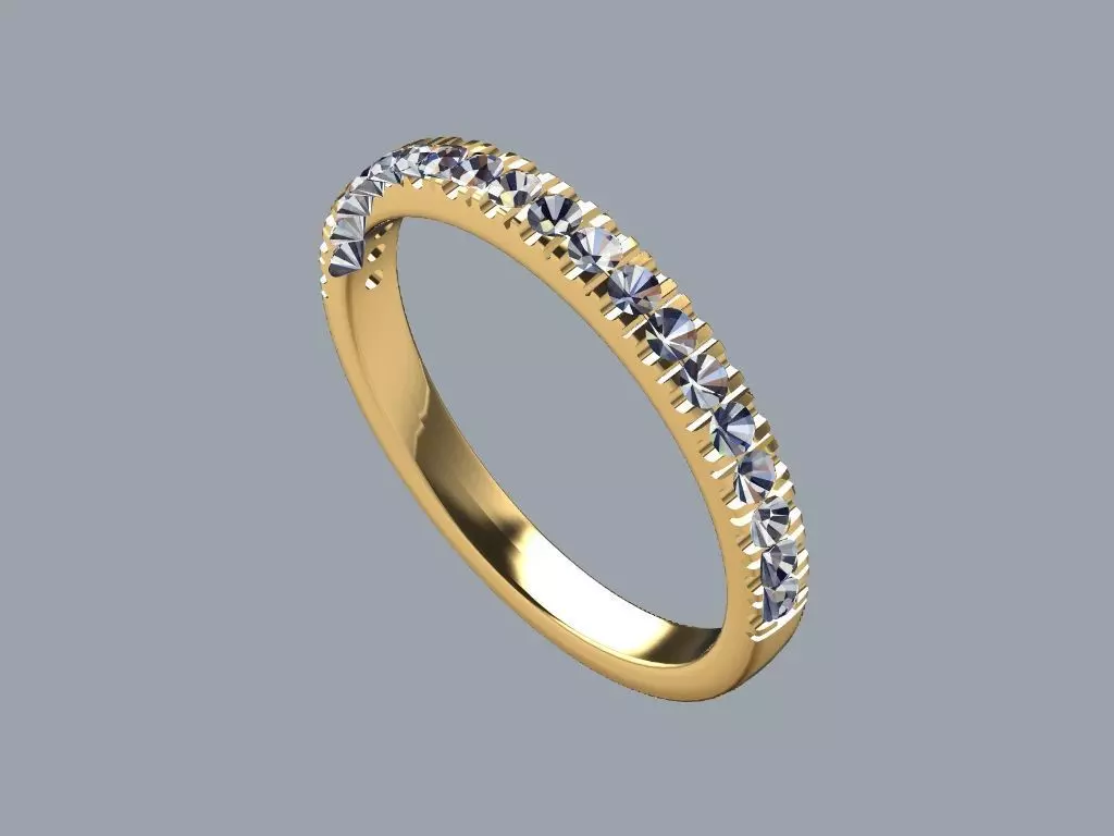 Half bridal ring FrenchSet 3D print model 3D print model_0