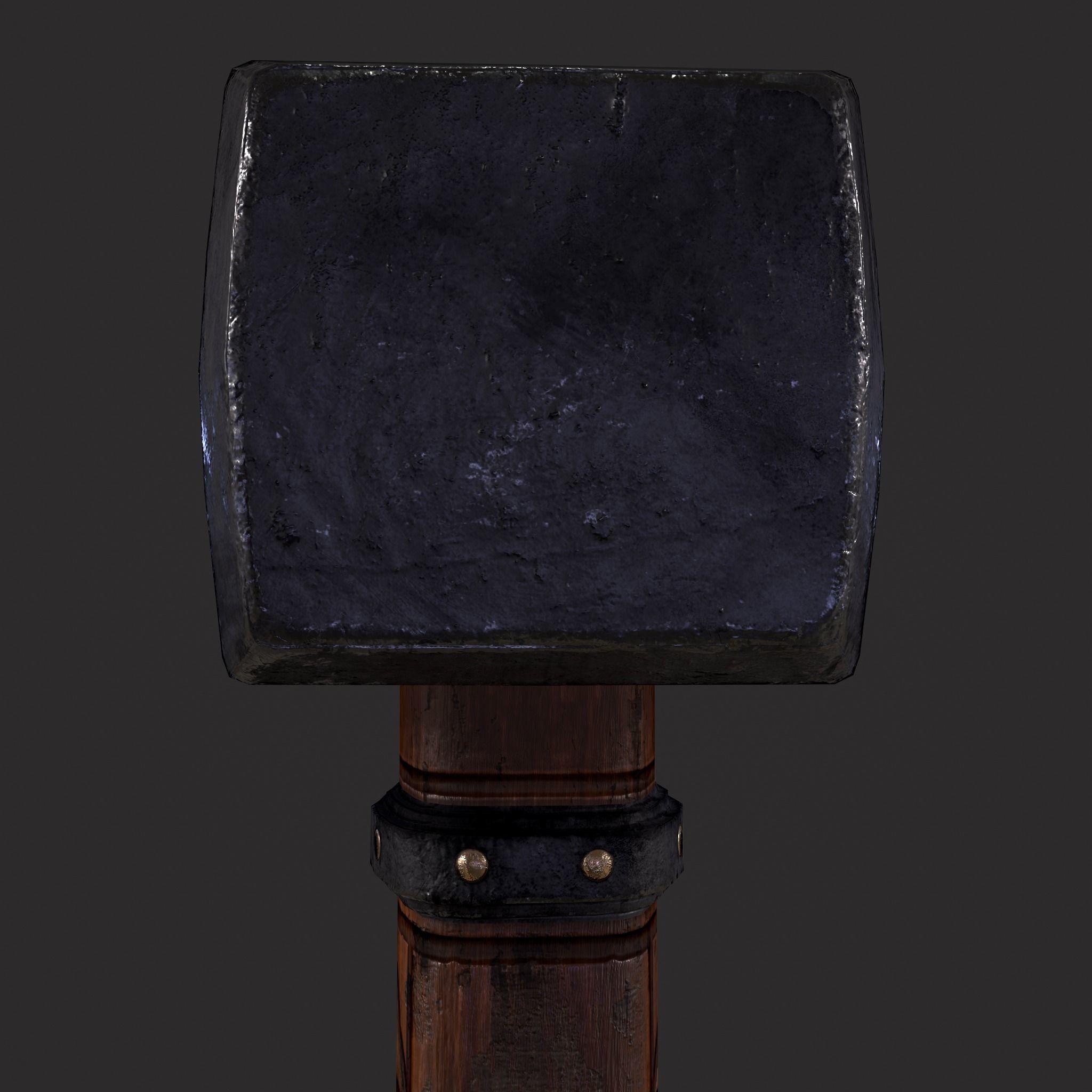 Viking Wolf Hammer Low-poly 3D model_15