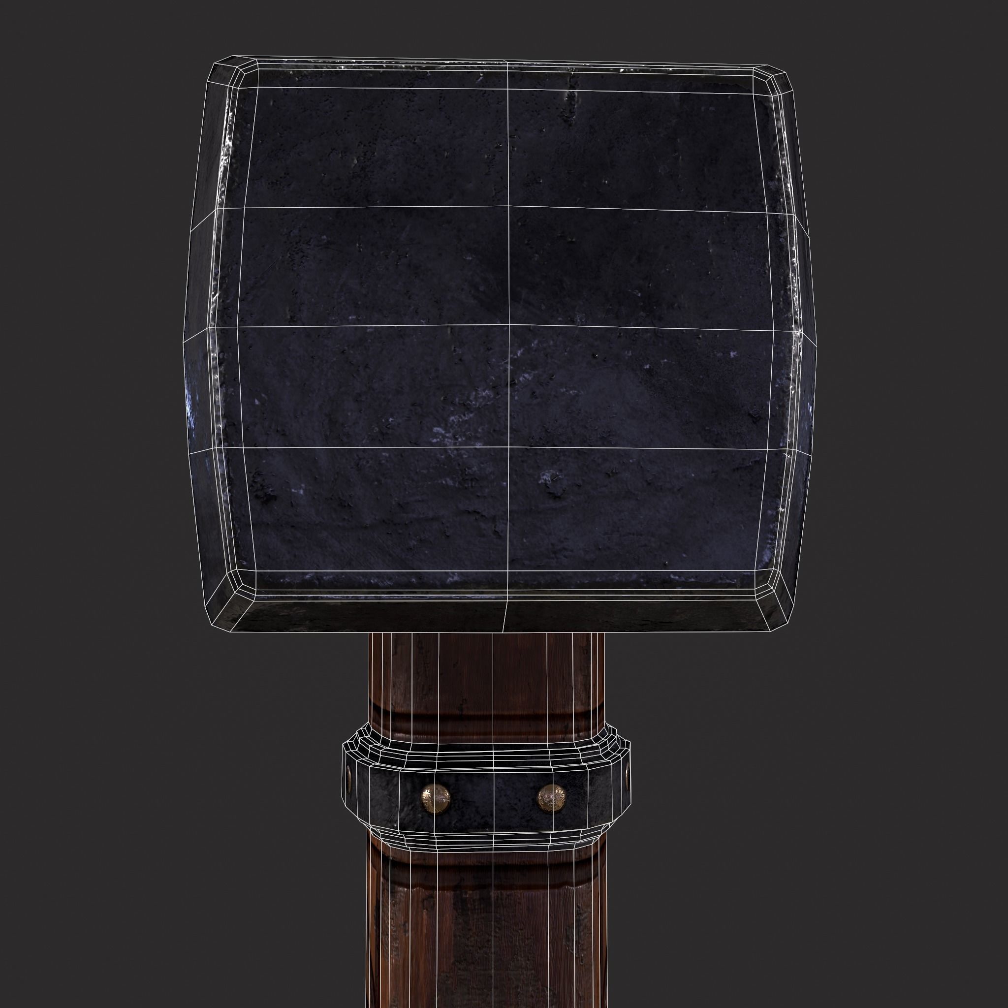 Viking Wolf Hammer Low-poly 3D model_16