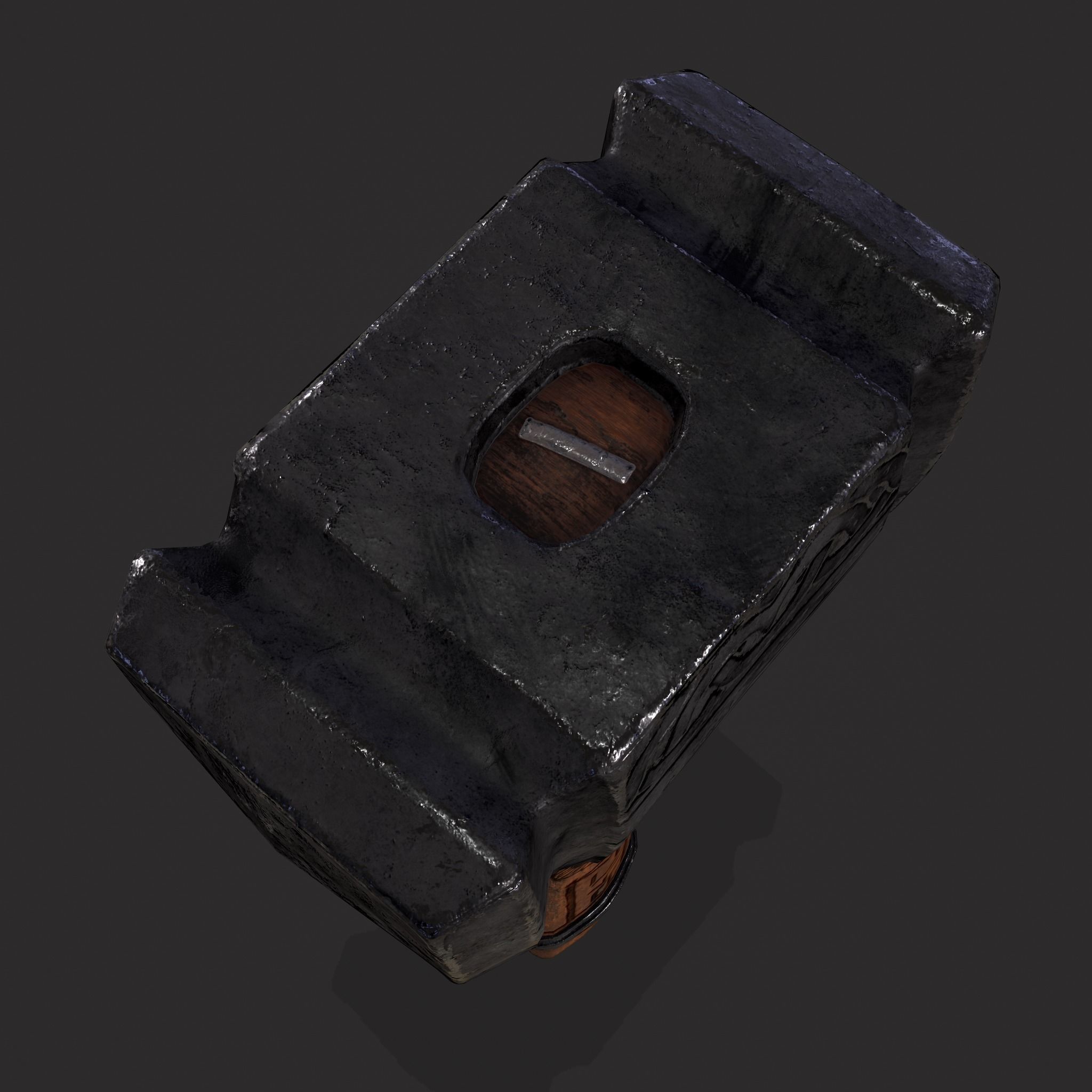 Viking Wolf Hammer Low-poly 3D model_5