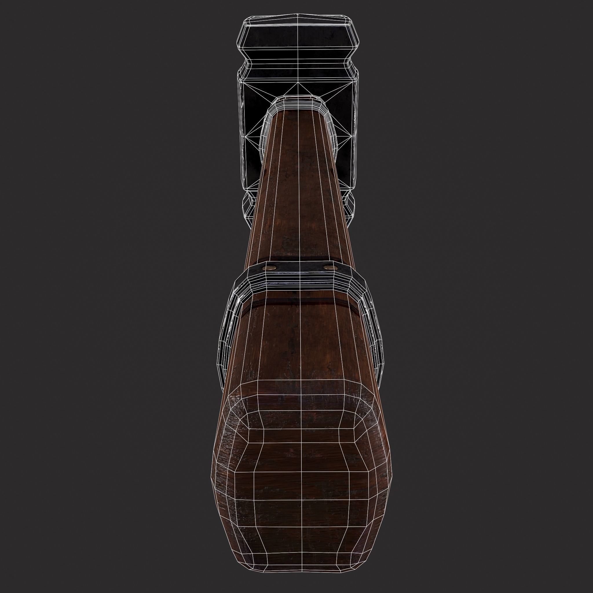 Viking Wolf Hammer Low-poly 3D model_24