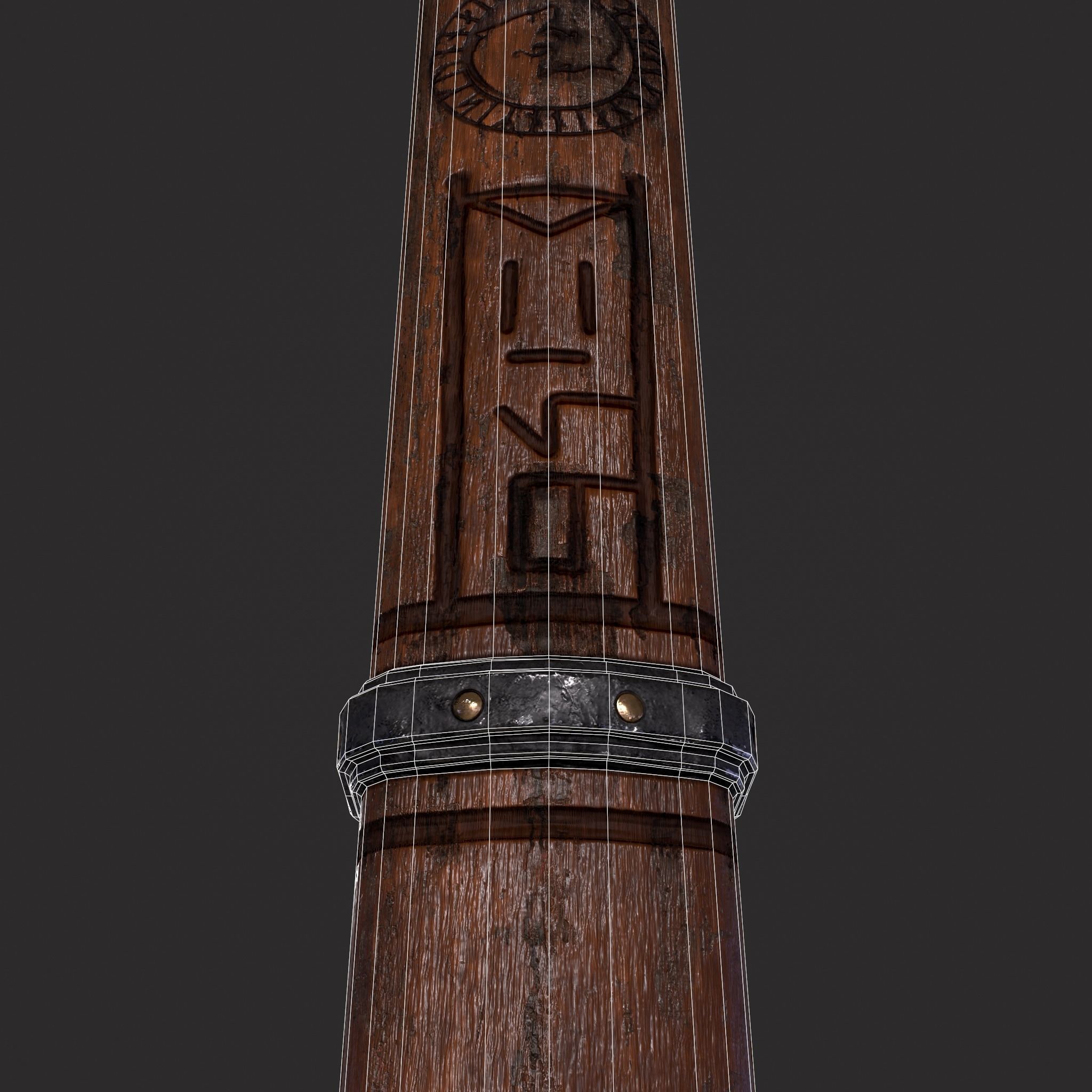 Viking Wolf Hammer Low-poly 3D model_22