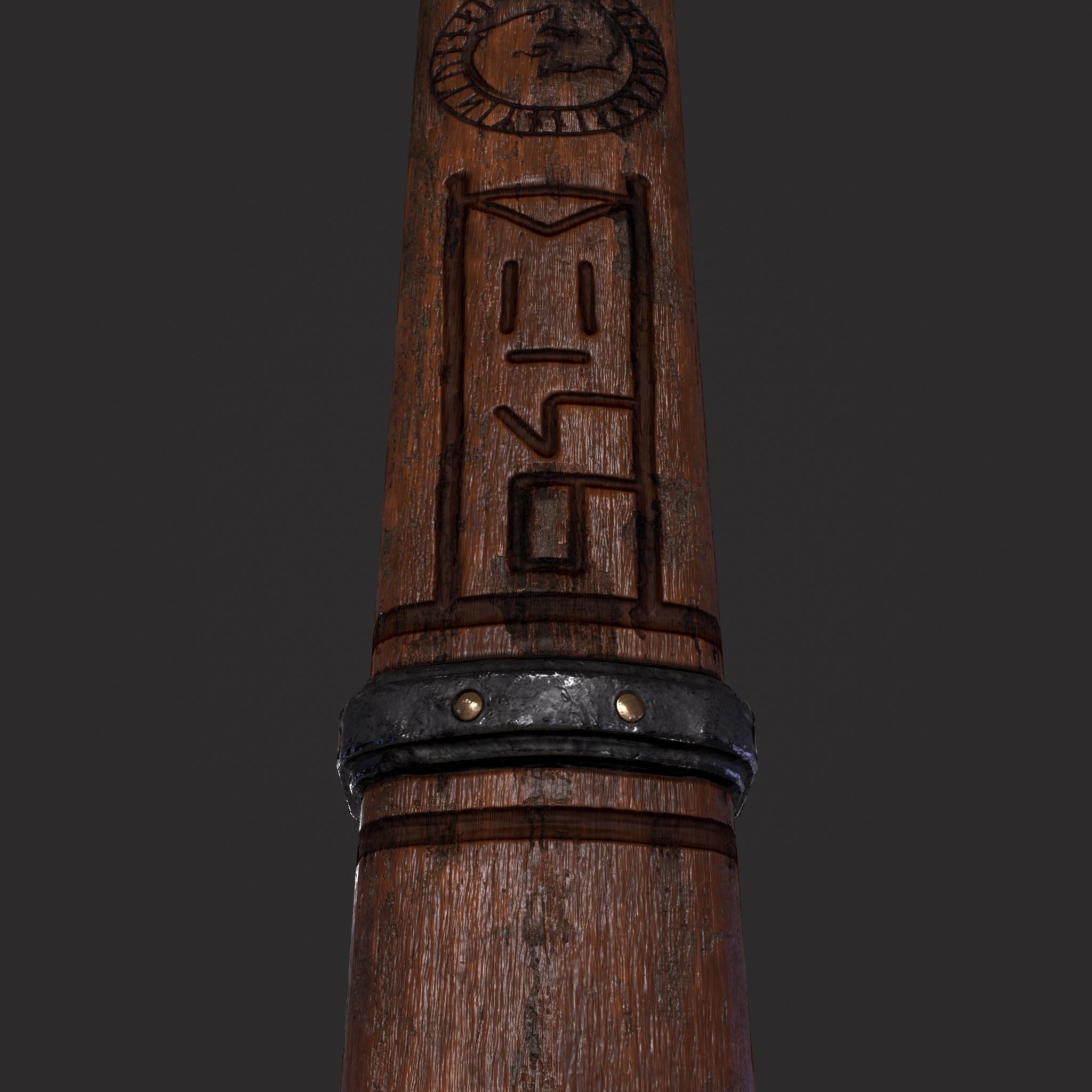 Viking Wolf Hammer Low-poly 3D model_21