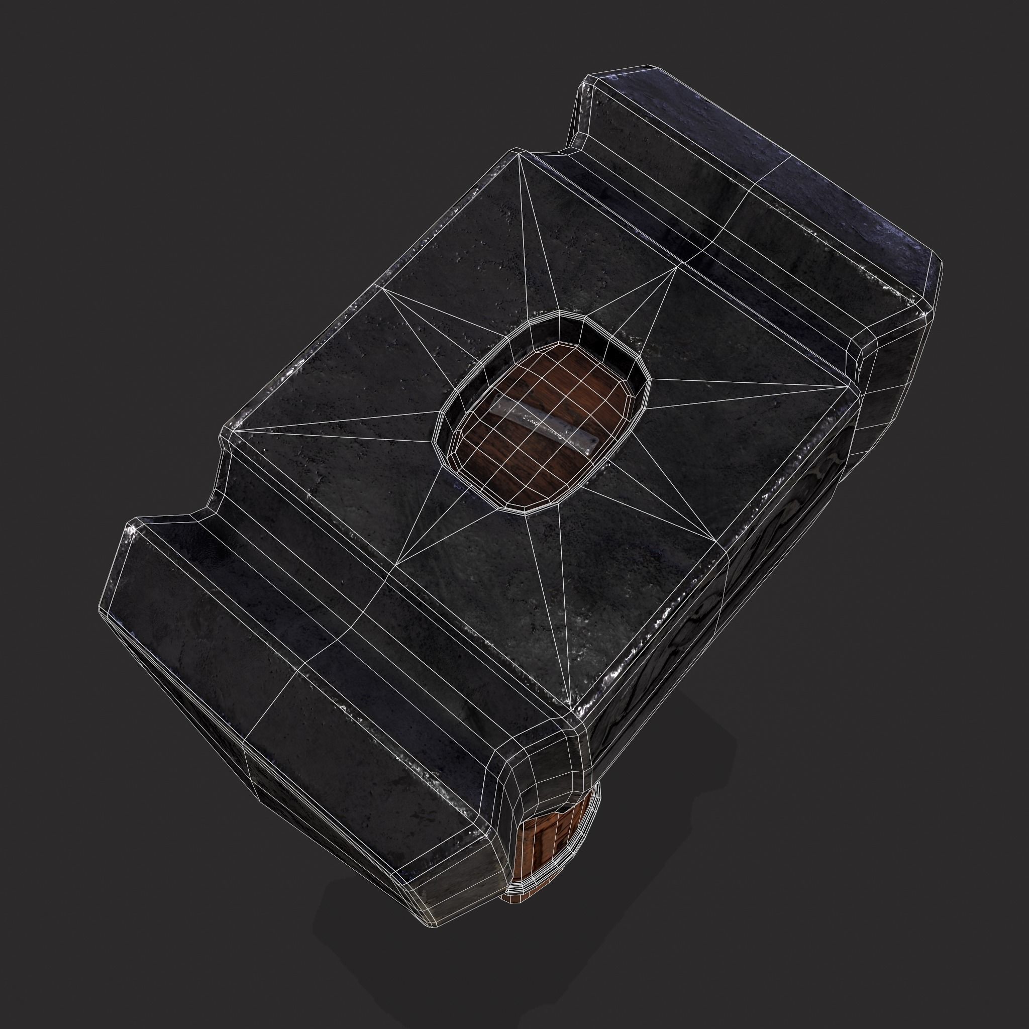 Viking Wolf Hammer Low-poly 3D model_6