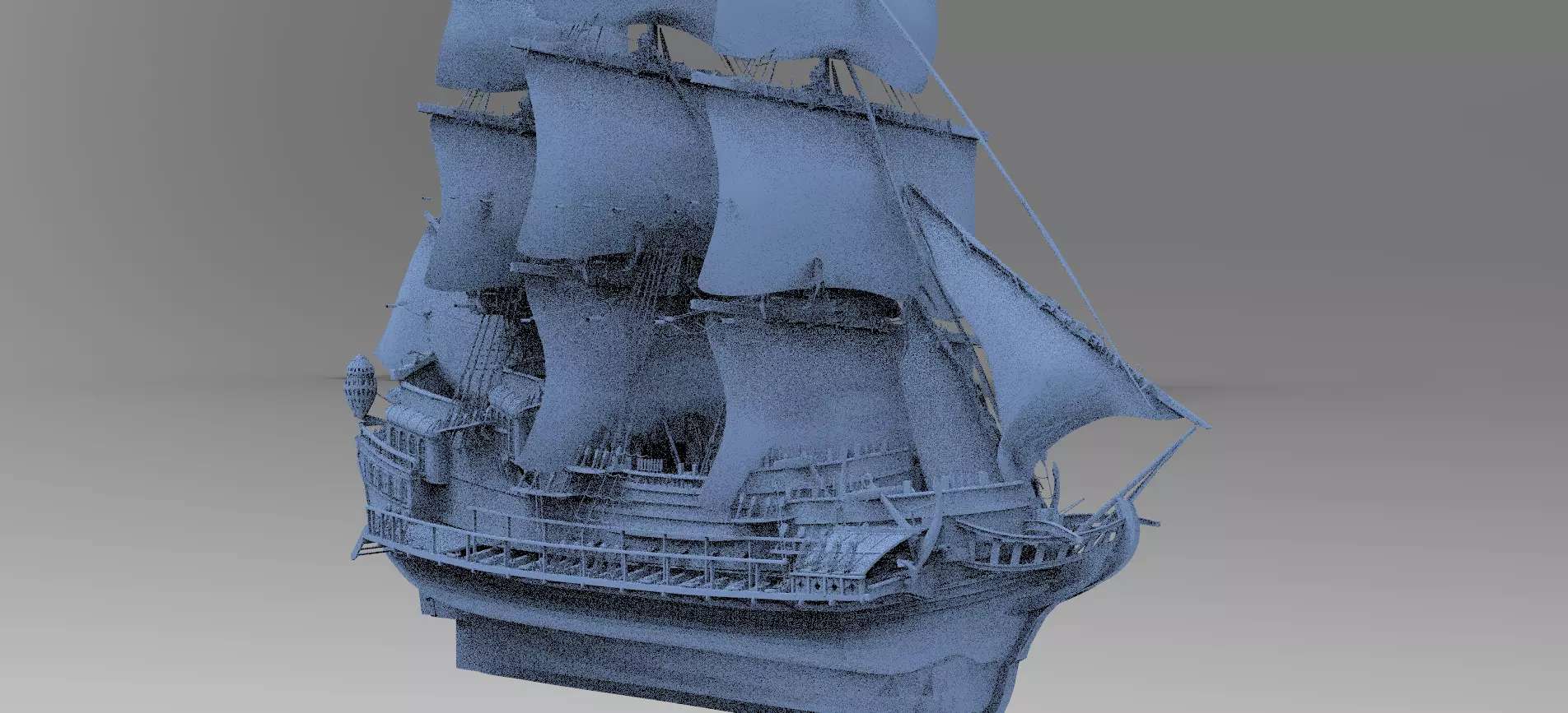 Tudor King Henry Ship 3D model_0