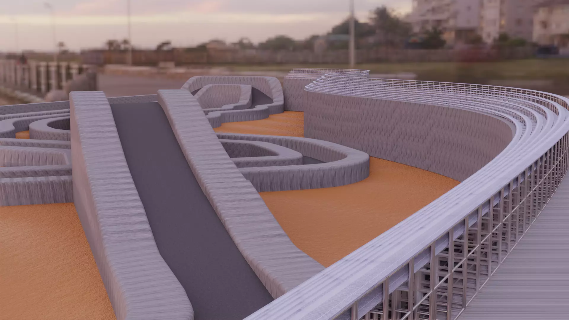 Basic Race Track Free 3D model_0