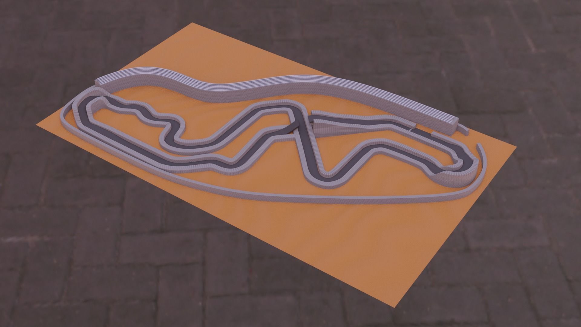Basic Race Track Free 3D model_1