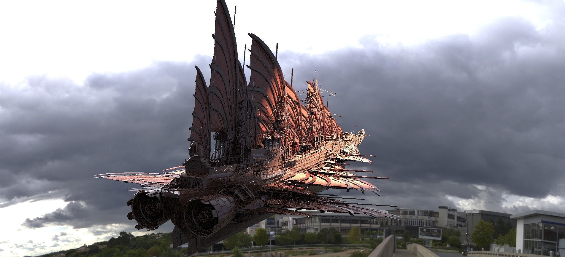 Airship Dragon Emperor 3D model_3