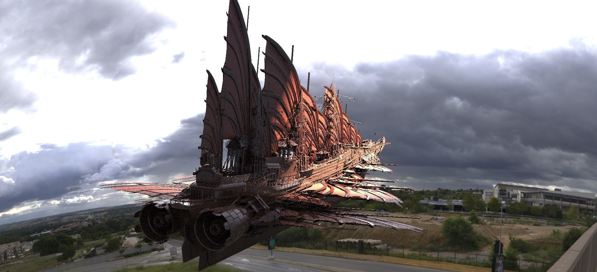 Airship Dragon Emperor 3D model_2