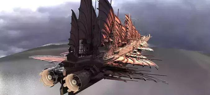 Airship Dragon Emperor 3D model