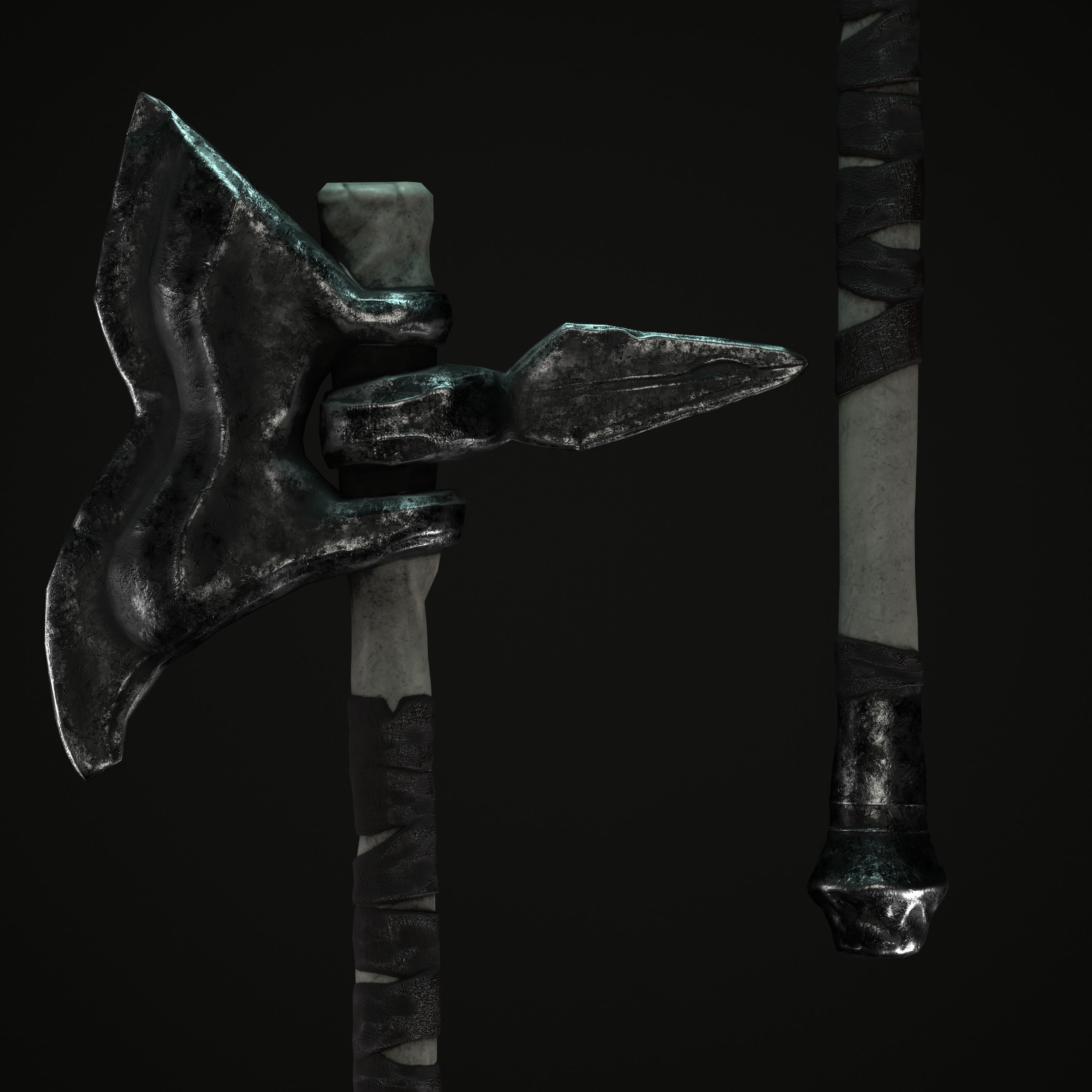 Axe Mark III Low-poly 3D model_7
