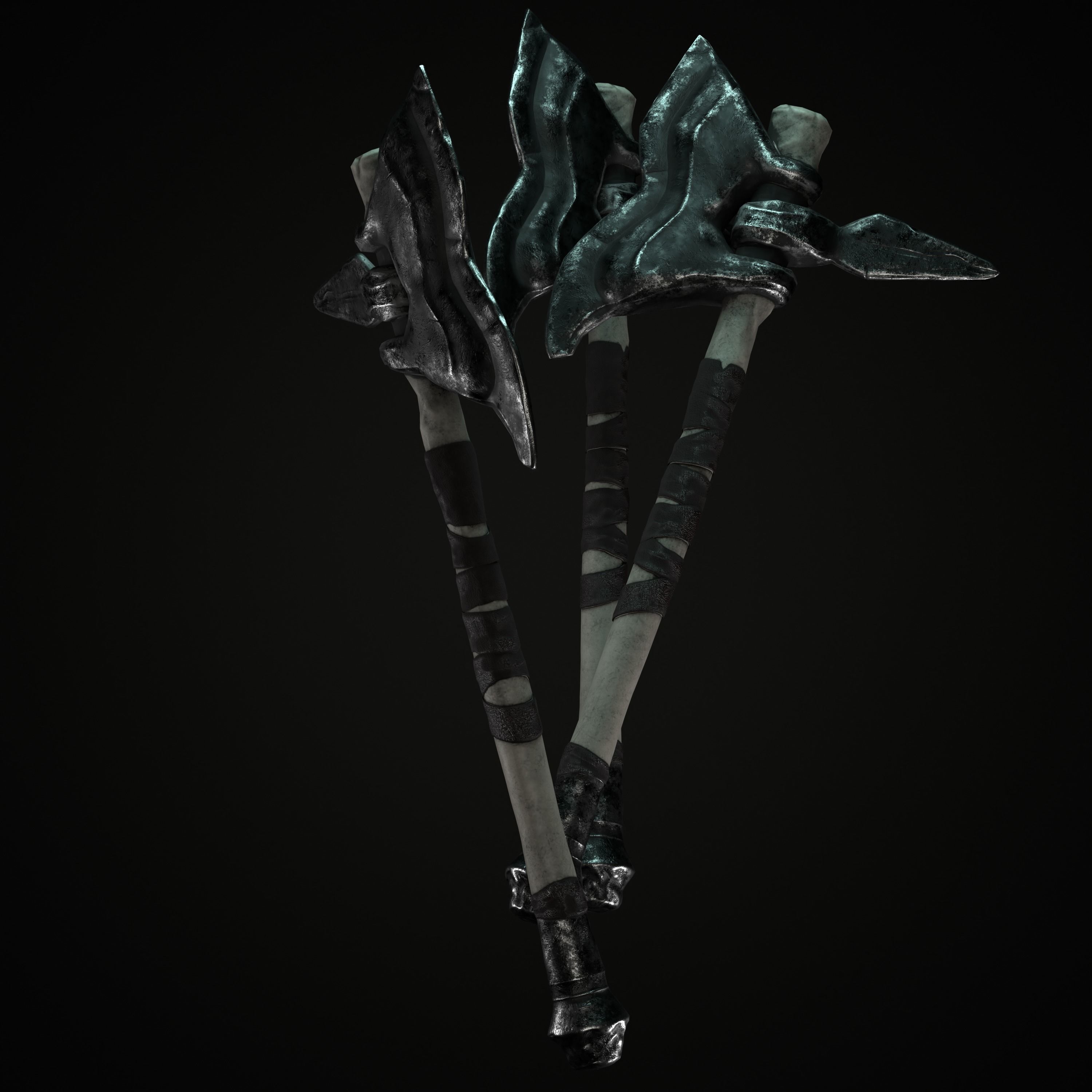 Axe Mark III Low-poly 3D model_9