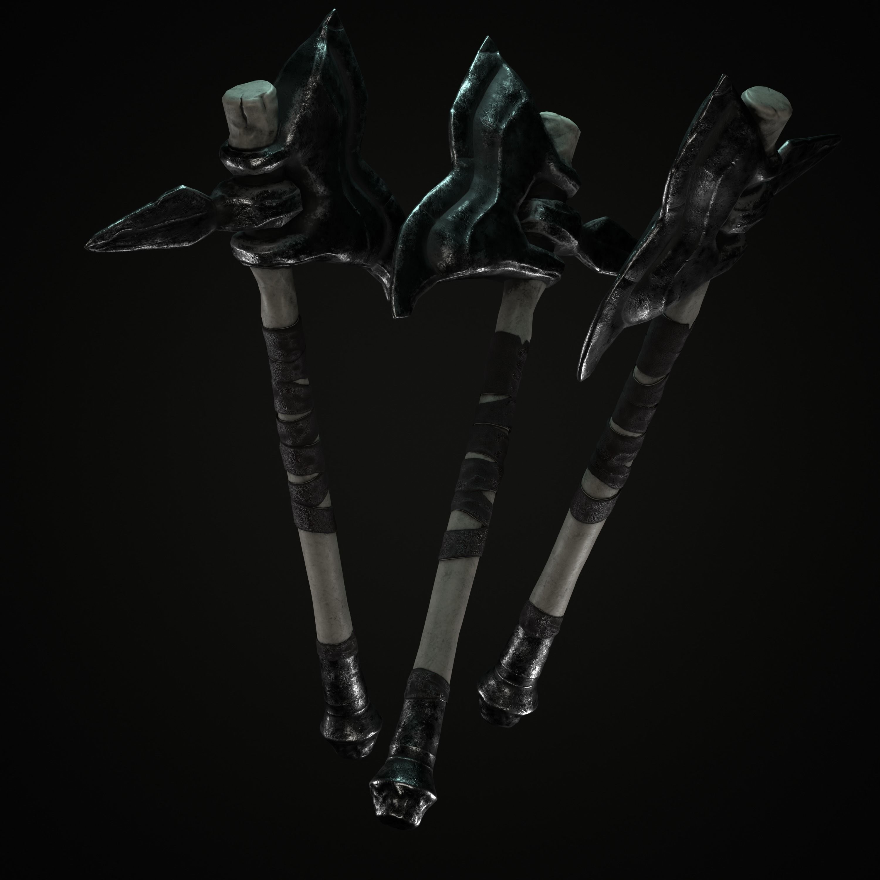 Axe Mark III Low-poly 3D model_12