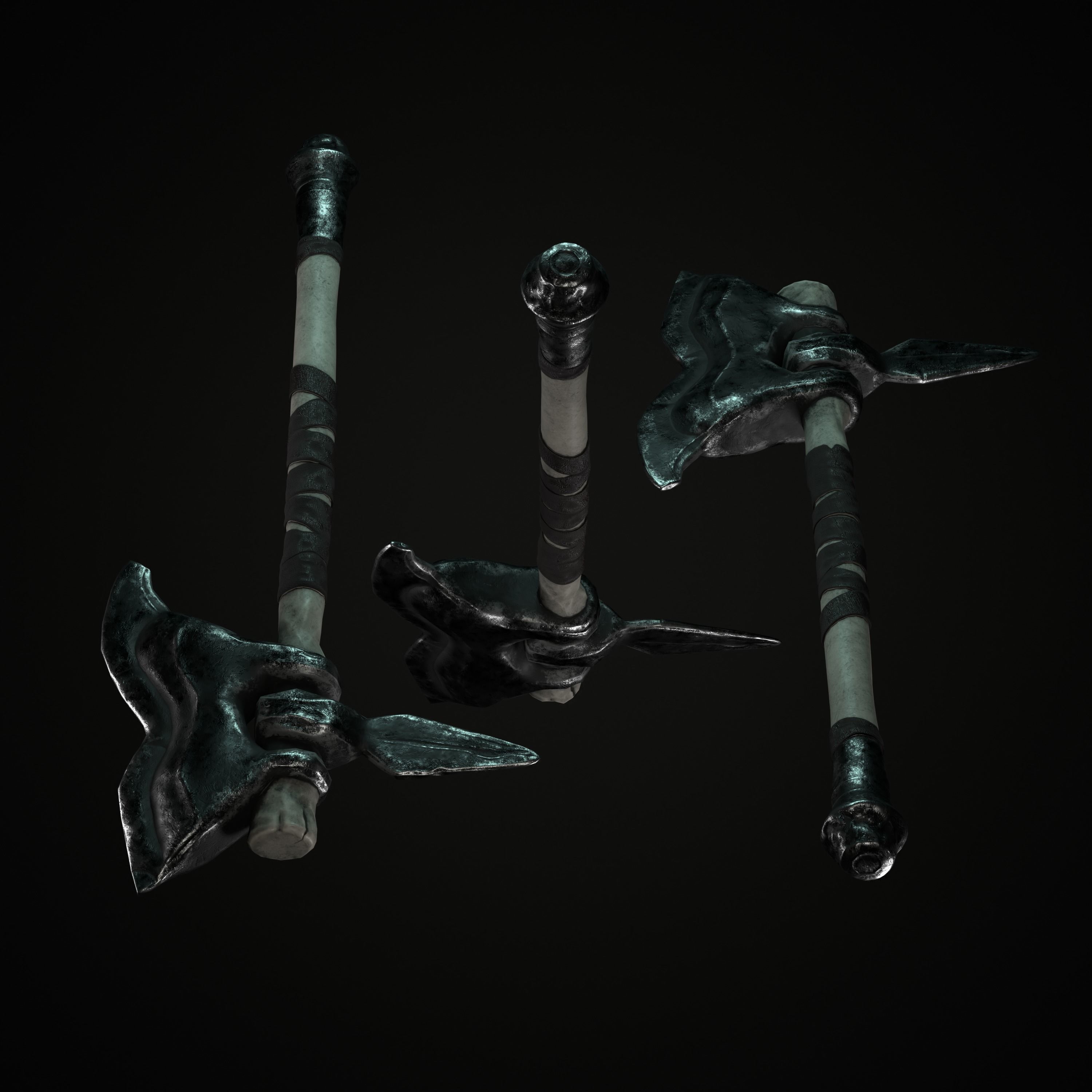 Axe Mark III Low-poly 3D model_10