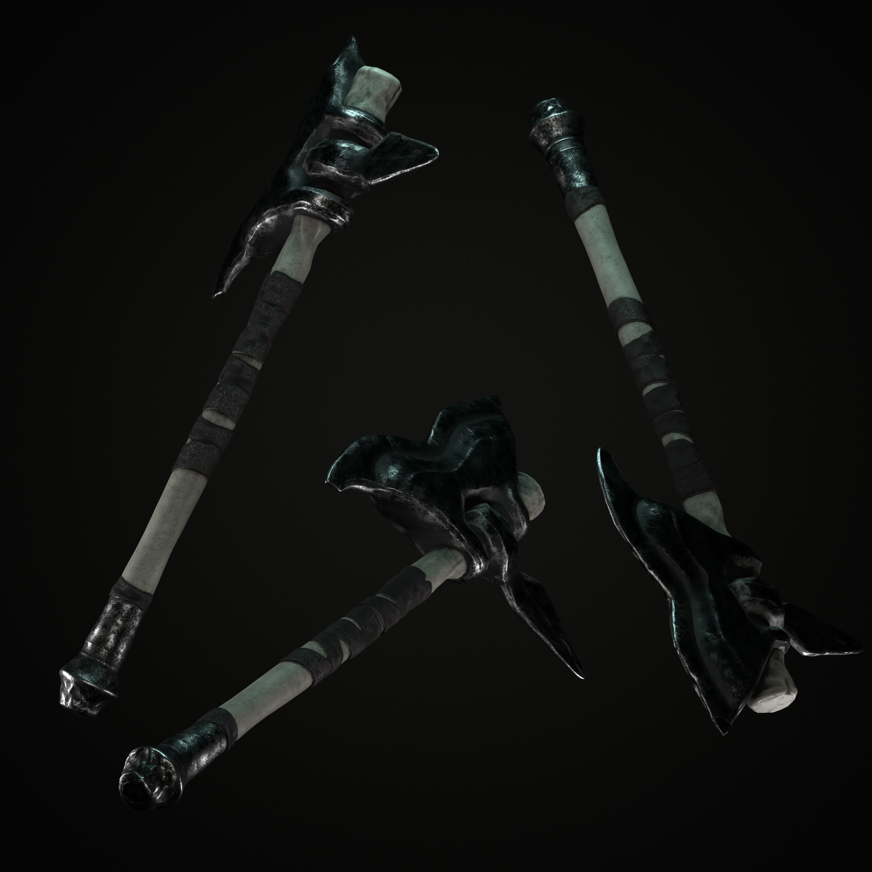 Axe Mark III Low-poly 3D model_6