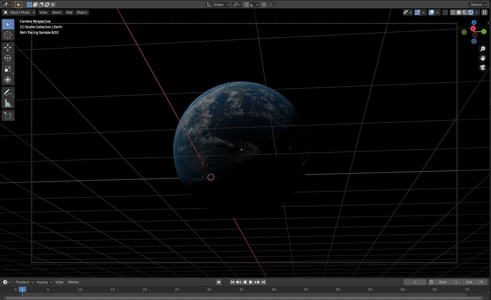 Earth from space Free 3D model_1