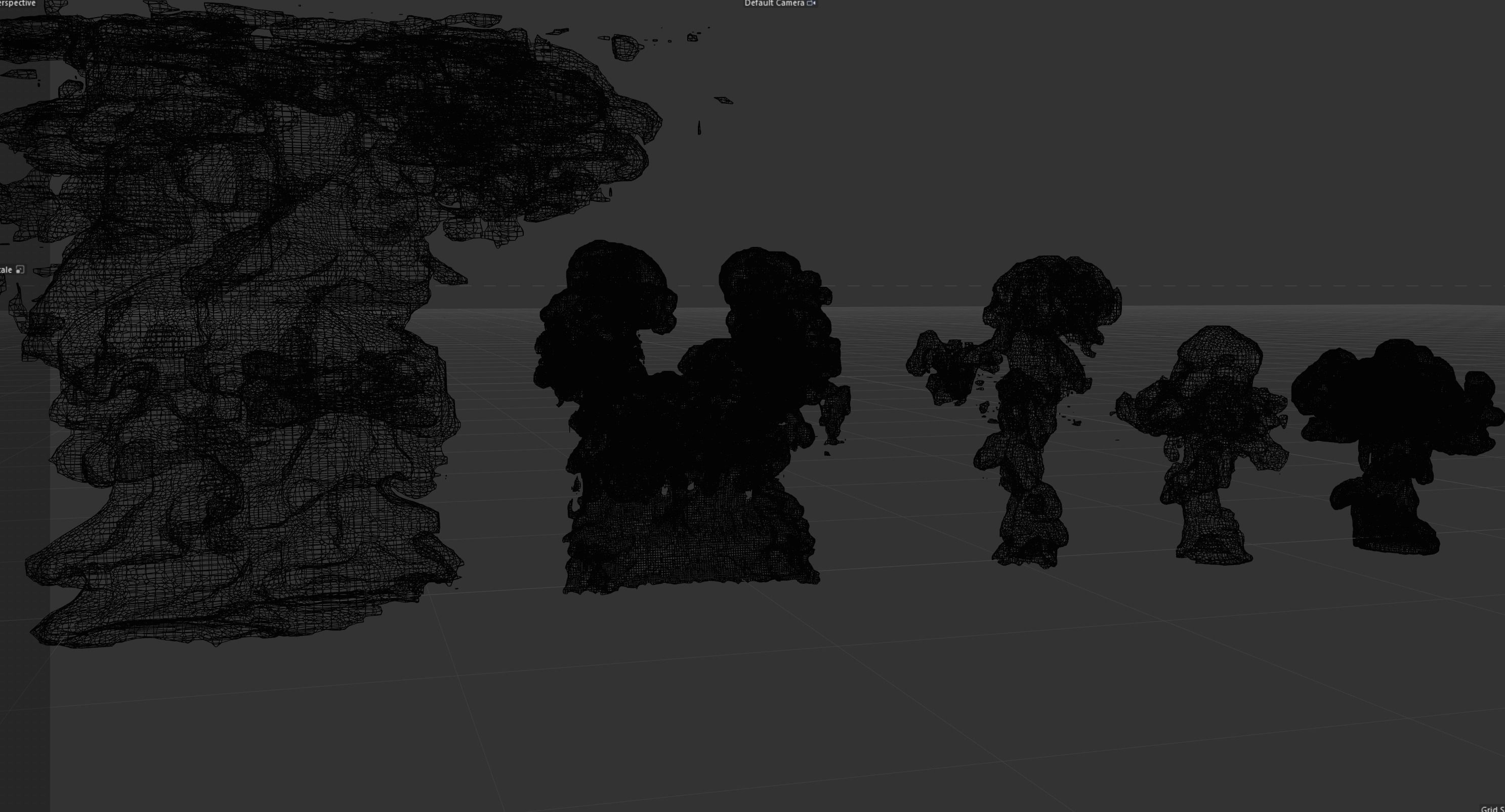 set of smoky fire explosion models 3D model_3