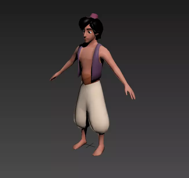 Aladdin Low-poly 3D model_0