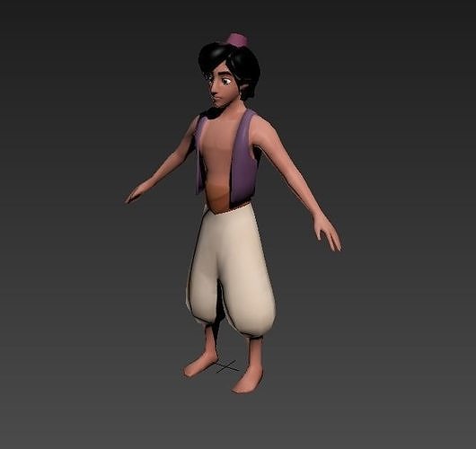 Aladdin Low-poly 3D model