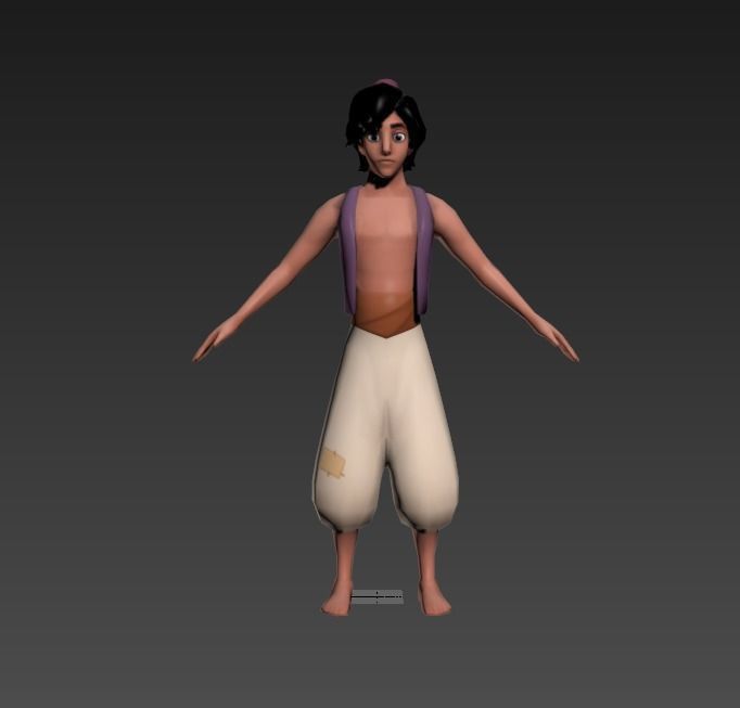 Aladdin Low-poly 3D model_4