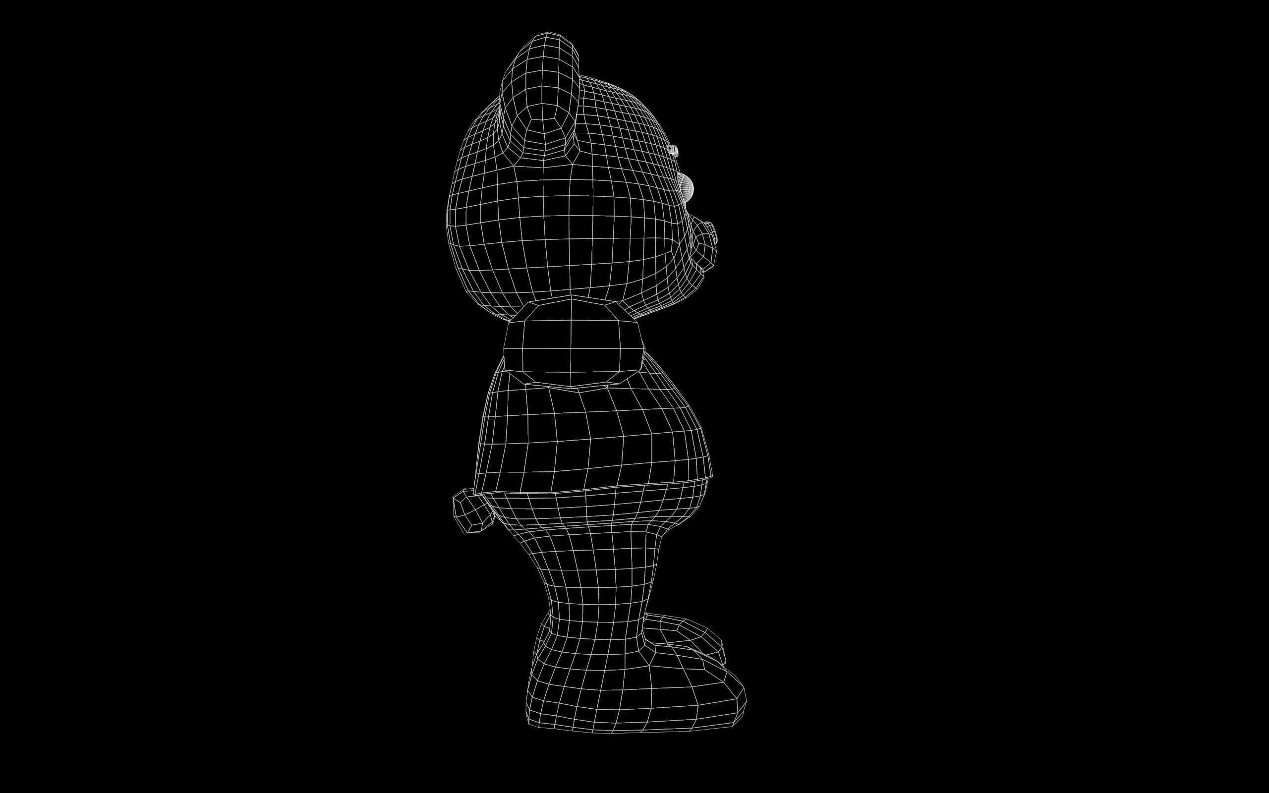 Bear cartoon 3D model_14