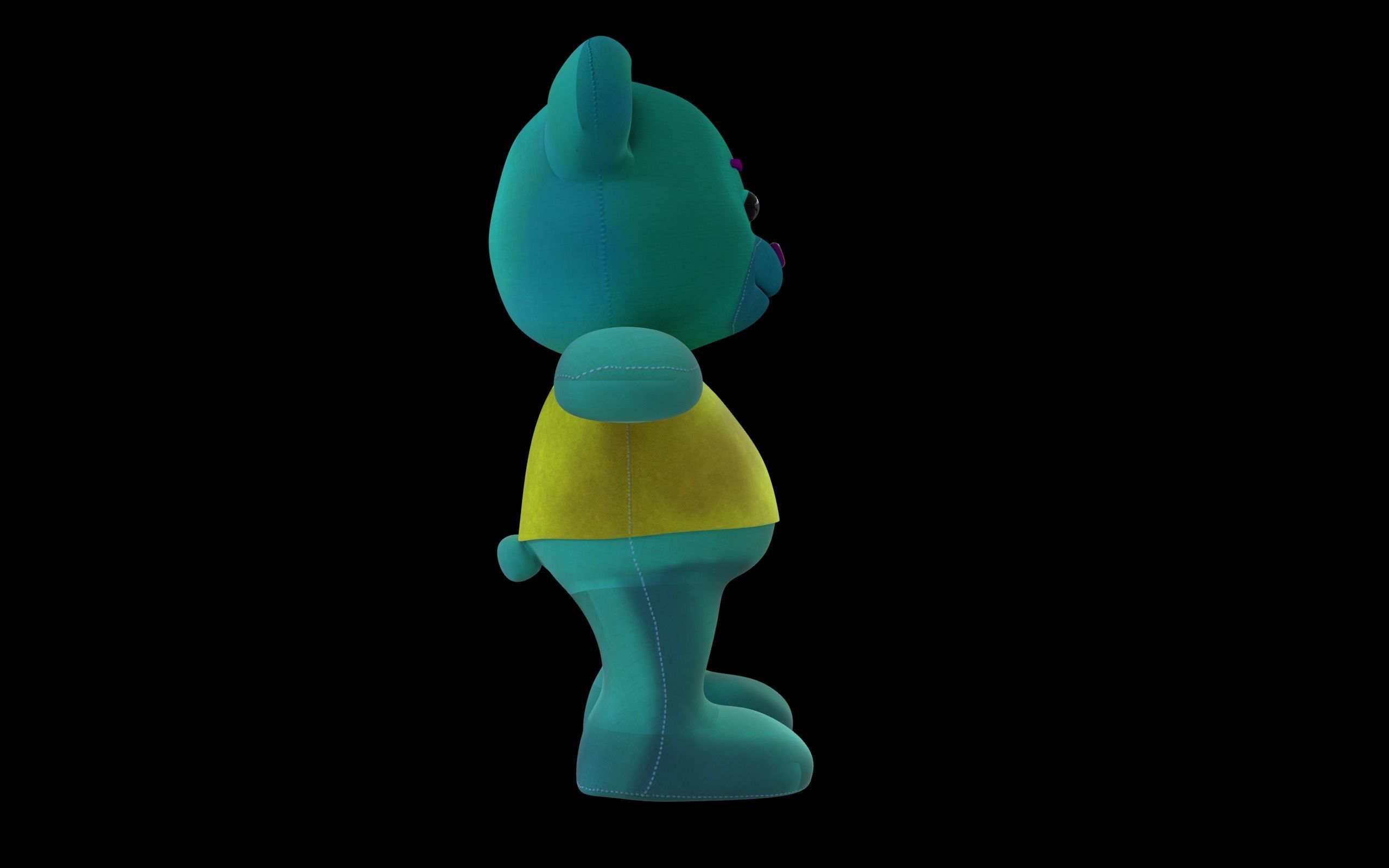 Bear cartoon 3D model_4