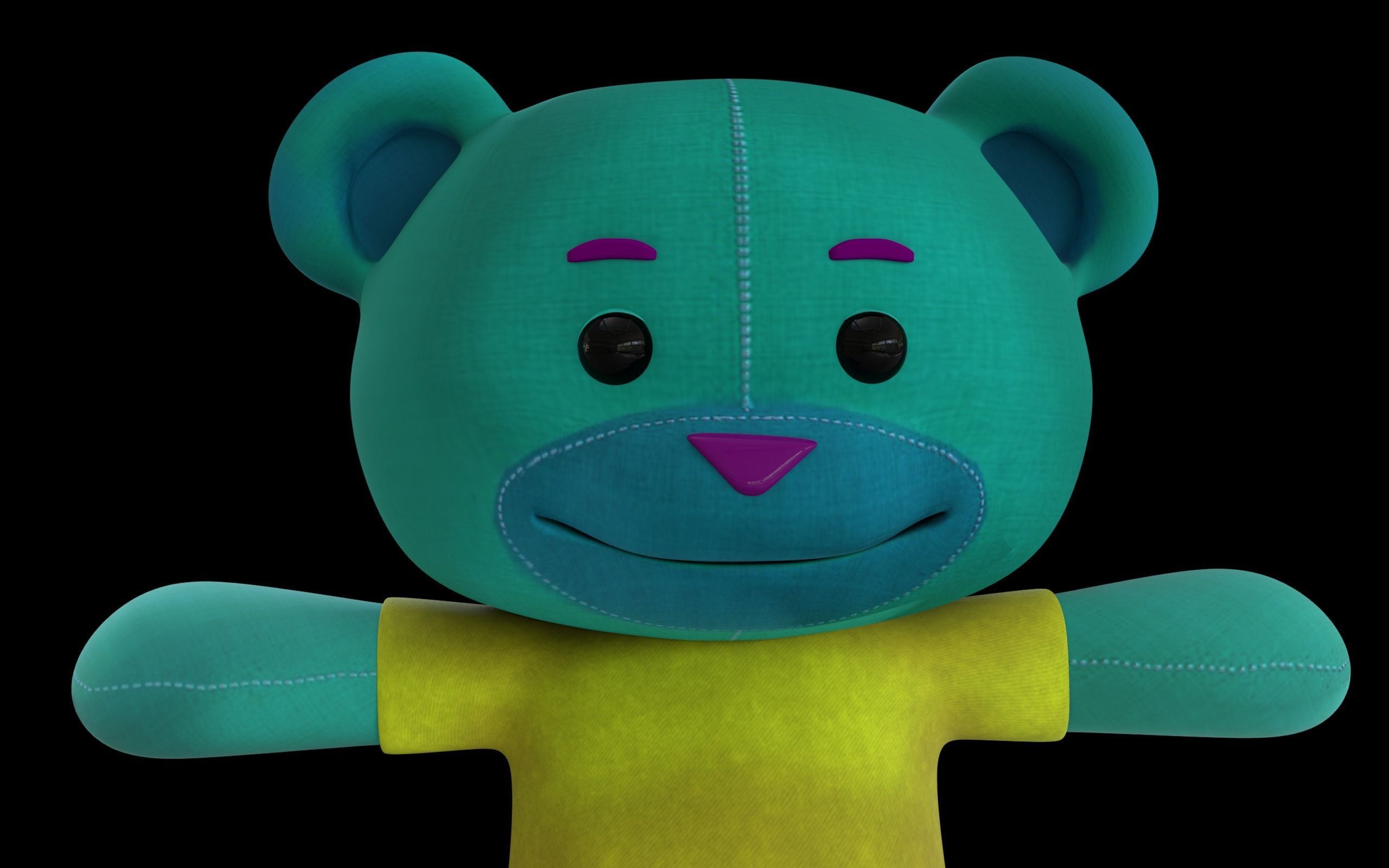 Bear cartoon 3D model_8